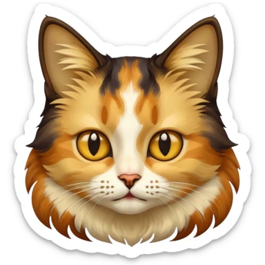 mona lisa artwork, cat face sticker