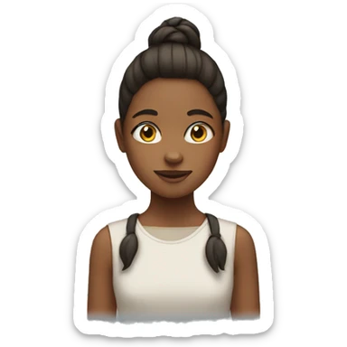 girl with shapes sticker