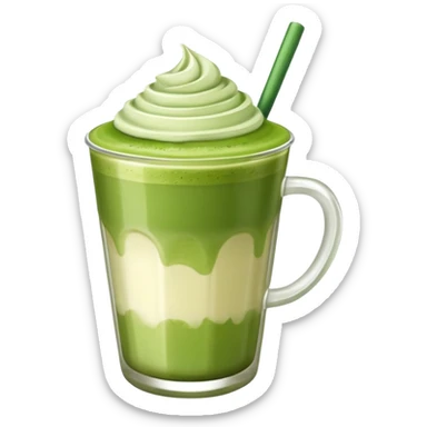 Matcha latte drink  sticker