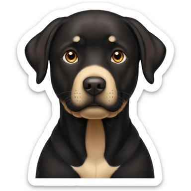 Black adult Labrador sticker