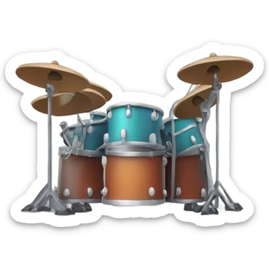 Among us Character playing drums sticker