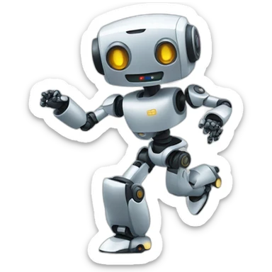 a robot dancing sticker