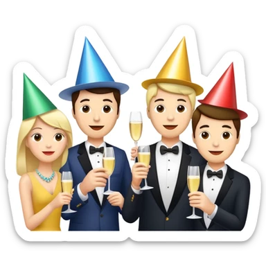 A big party with all our friends sticker