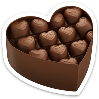 heart box of poop emoji chocolates  sticker