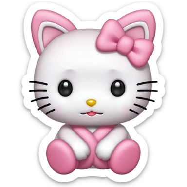 Hello kitty with mymelody  sticker