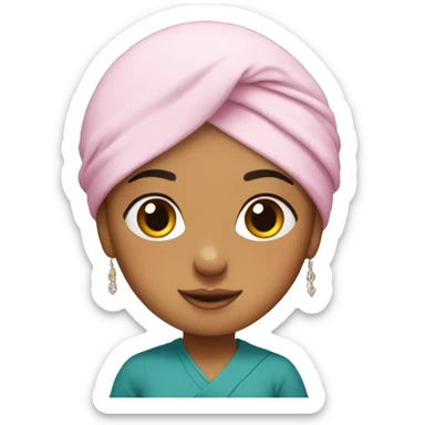 Sikh Girl wearing a around turban  sticker