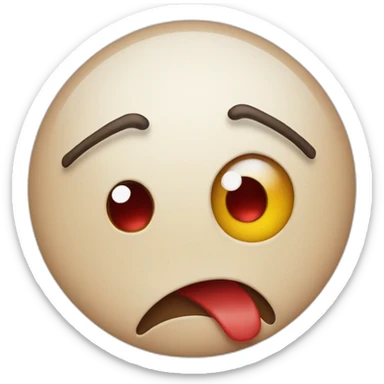 Sad emoji Face with itchy red allergy eyes sticker