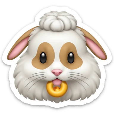 Conejo con un lazo sticker