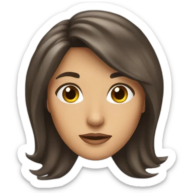 Femme brune friser  sticker