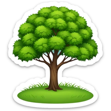make a savannah emote, no animals, just an acacia tree and some grass, discord like emote sticker