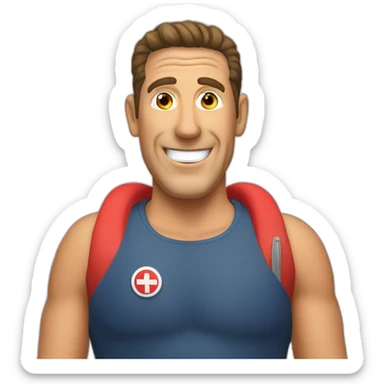 Dale Winton as a lazy lifeguard sticker