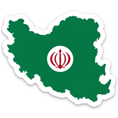 Create an emoji of Iran’s map dot (Iran location dot emoji sticker