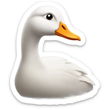 goose with a frown face sticker