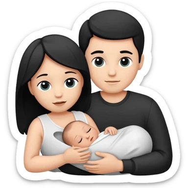 Newborn B&W with male sticker