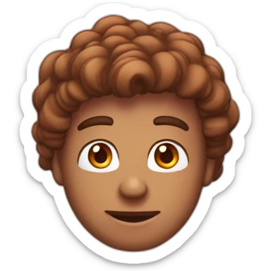 Een rare man met bruin haar die lang is met een zonebril sticker