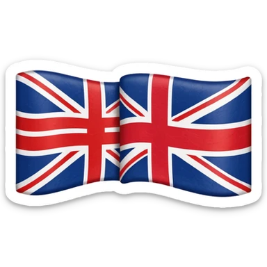American and British flags merged in a creative way, modern interpretation, bold colors sticker