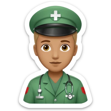 medic being accepted on a hospital sticker