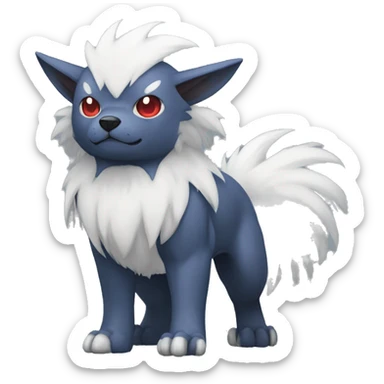 Cool dog Absol-Nargacuga-Zorua-Quilava, full body sticker