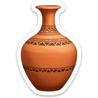 Terracotta vase sticker