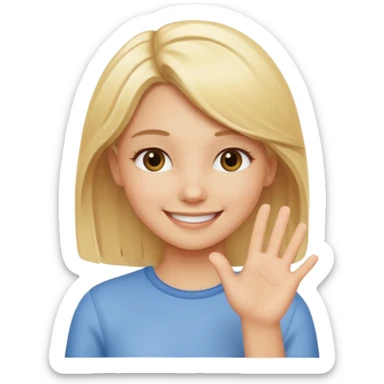 fingermouthing el gesto que es tan viral ahora en tik tok que le haga una chica rubia sticker