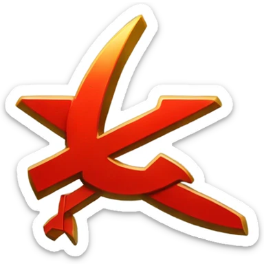 Soviet hammer and sickle sticker
