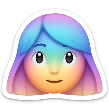 colorful pastel colors gradient line one line thick just one line sticker