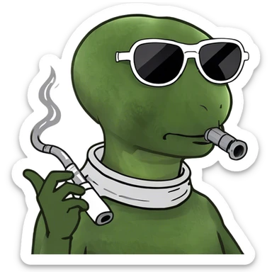 Alien smoking sticker