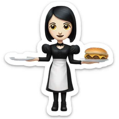 Fantasy Wednesday Addams haunted dreamhouse food truck  sticker