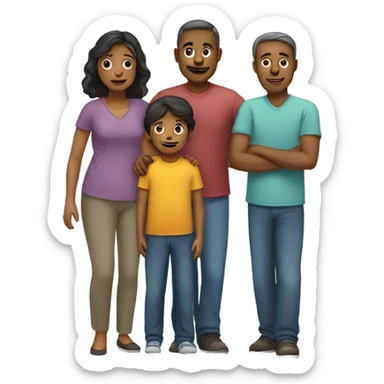 Family of three sticker