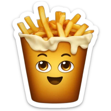 Poutine qui se prend une baffe sticker