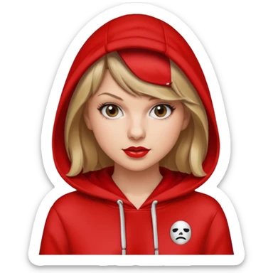taylor swift puts on la casa de papel hoodie  sticker