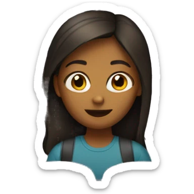 girl in a movie theater  sticker