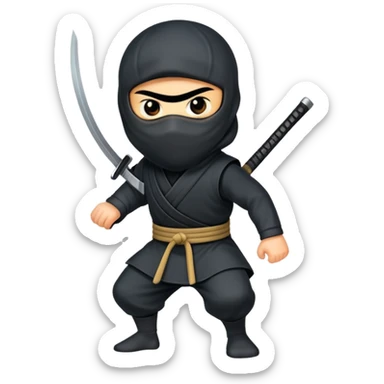 Ninja disappears  sticker