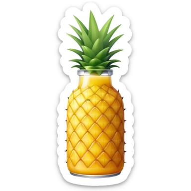 Pineapple juice bottle sticker