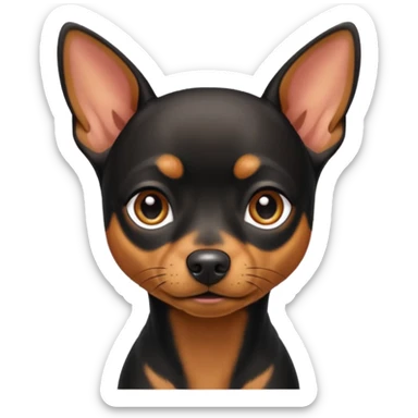 Miniature pinscher dog sticker