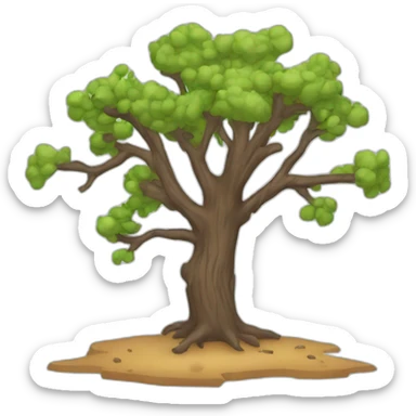 a dead tree or arid land sticker