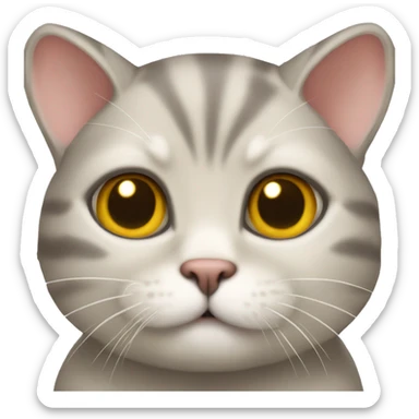 Cat gold chinchilla  sticker