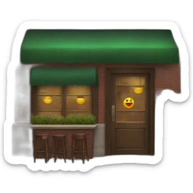 Outside of an Italian bar on the corner downtown Houston sticker