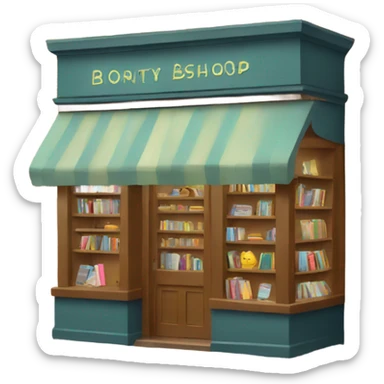 Cute bookshop sticker