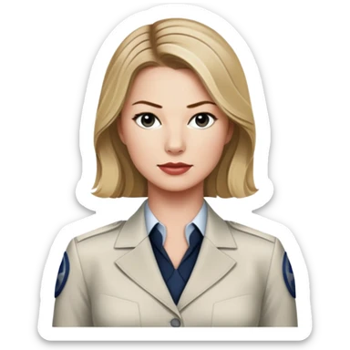 Emily VanCamp is sharon carter in captain america civil war, wear office dress sticker