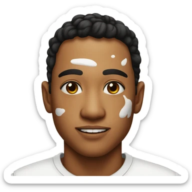 vitiligo on Mexican 25 year old male sticker