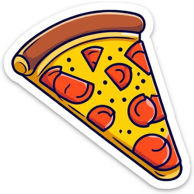 Extravagant gourmet pizza with gold leaf, wagyu beef, and truffle shavings sticker