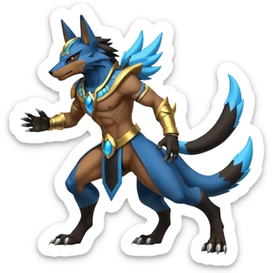 Zoroark-Anubis-Lucario-Zeraora-fusion (full body) sticker