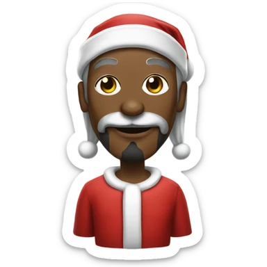 Snoop dogg dressed as Santa clause sticker