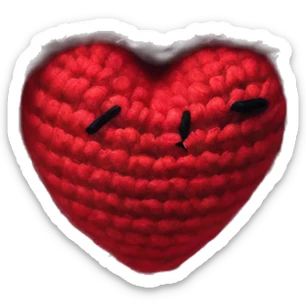 Heart amigurumi  sticker