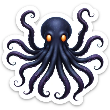 cosmic horror with tentacles emerging from a swirling black hole in space, dramatic and unsettling sticker