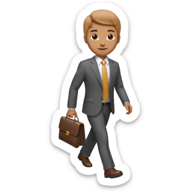 emoji of a purposeful person walking forward with focus sticker
