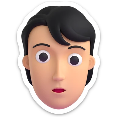 dramatic dying face with theatrical pose sticker