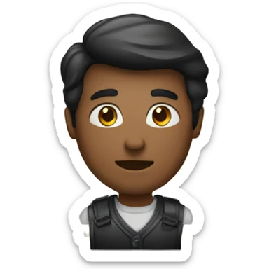 Un homme noir brun Debout en costume sticker