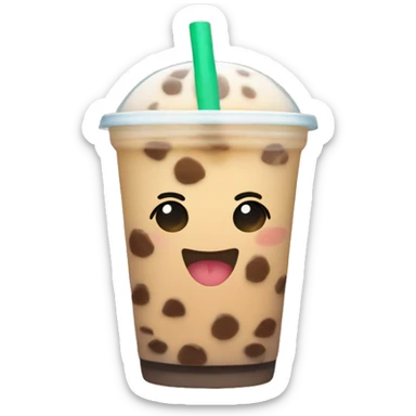 Cute boba tea  sticker
